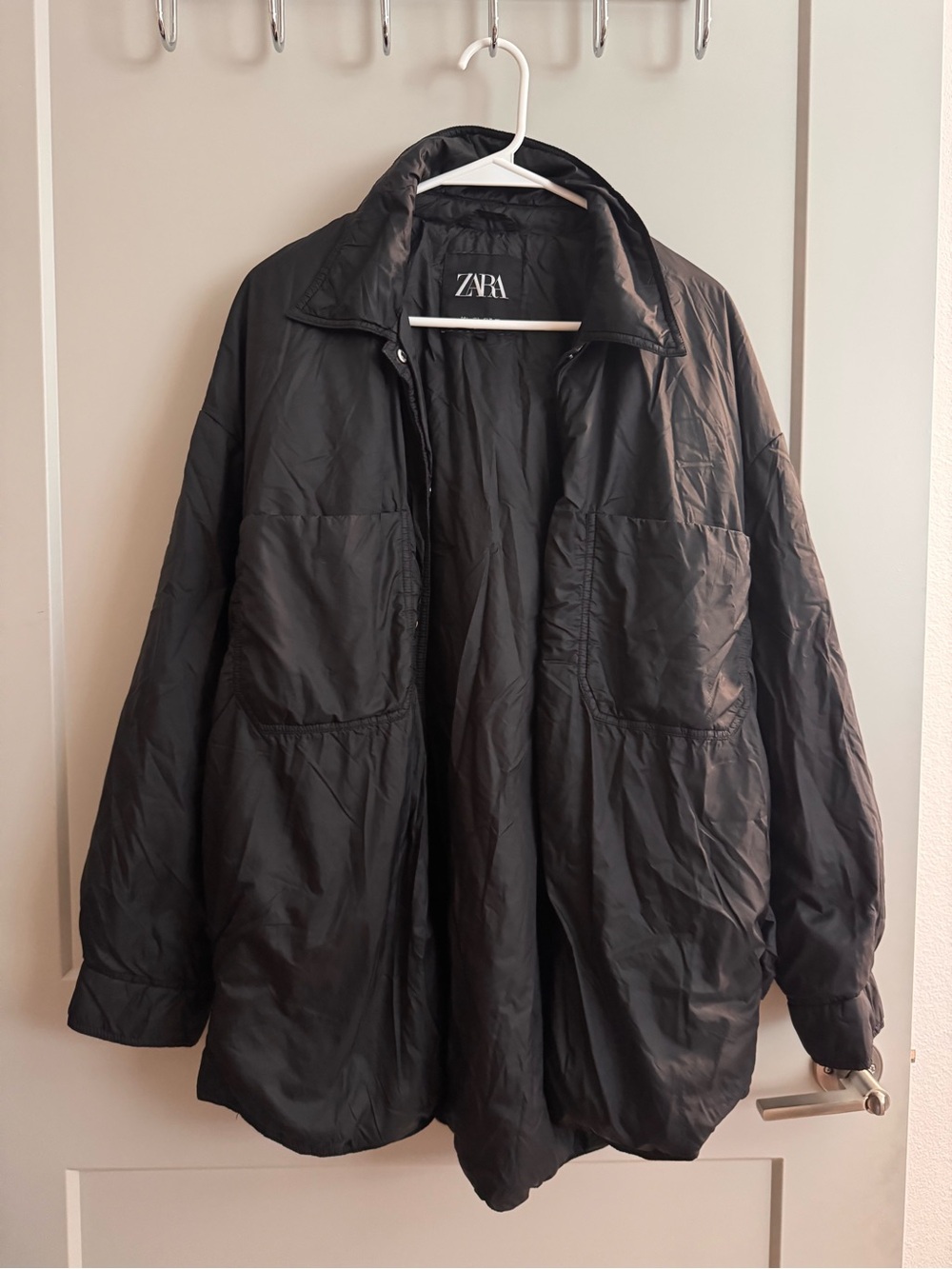 ZARA Black Lightweight Shirt Jacket